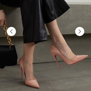 Christian Louboutin So Kate 40.5 120 Patent PK1A (NUDE/Beige)